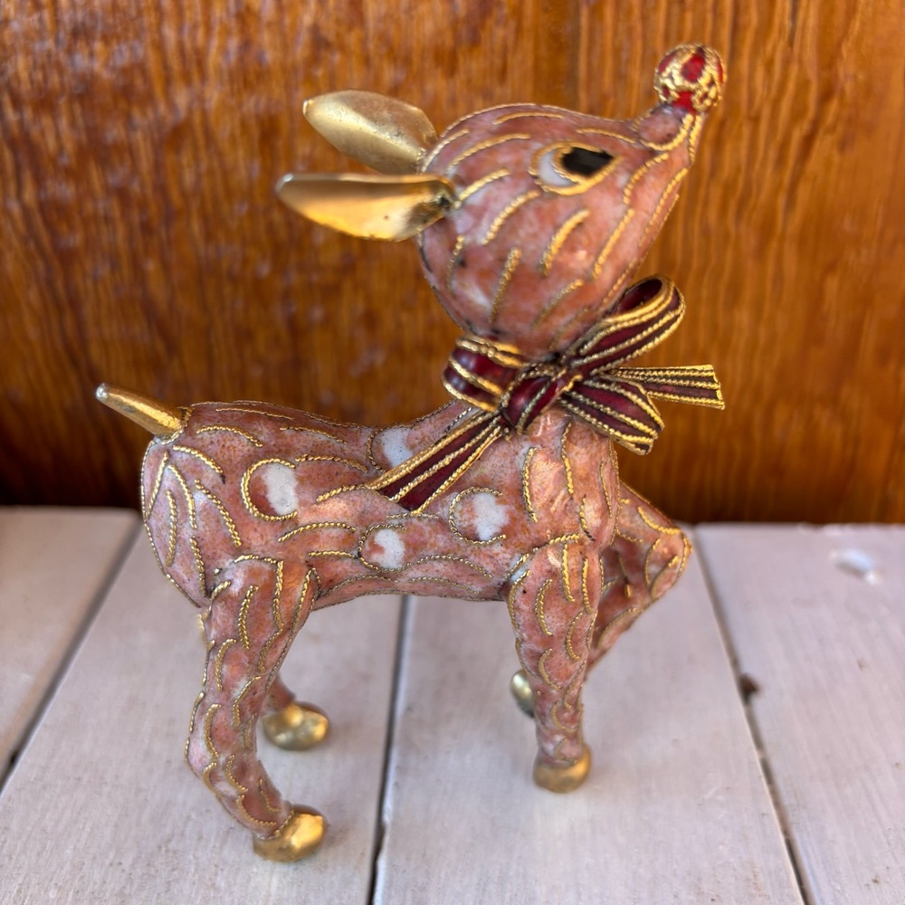 ~BUNDLE ONLY~Gold Metal Reindeer Holiday Decor